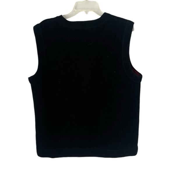 VTG Woolrich Vest Black Wool Embroidered Kitschy Cabincore Rustic Fall Size XL - Picture 2 of 7